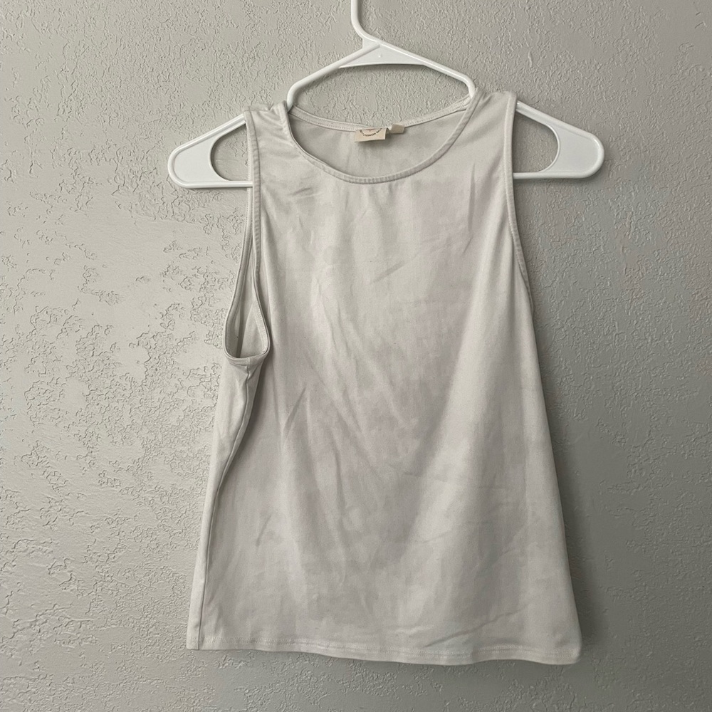 Live in the moment white tank